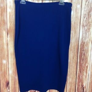 Royal Peacock Blue Pencil Skirt (M)